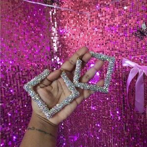 Sparkling Rhinestone Square Bangles